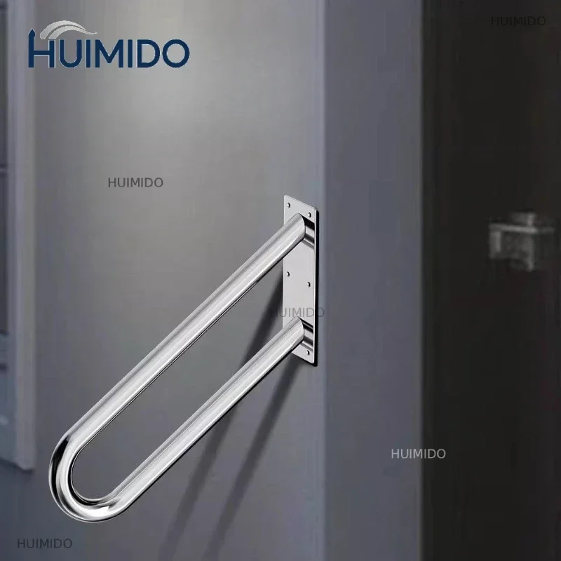 Wall Mounted Handrails U-Shaped Stainless Steel Handrail for Outdoor Steps Black Finished Hand Railings for Porch Steps Stairs