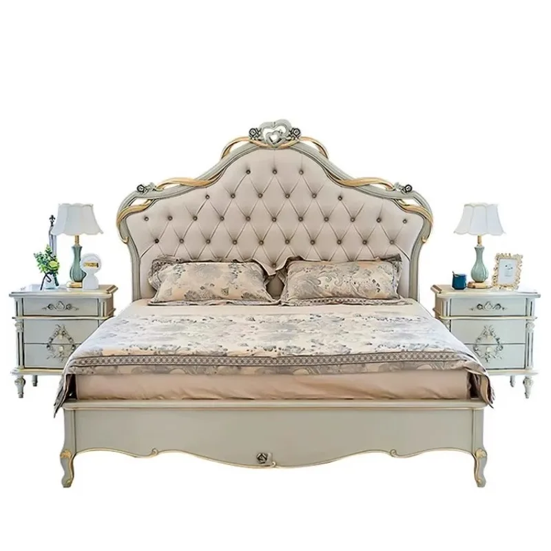 

American double bed villa master bedroom European princess style 1.8 meters wedding bed
