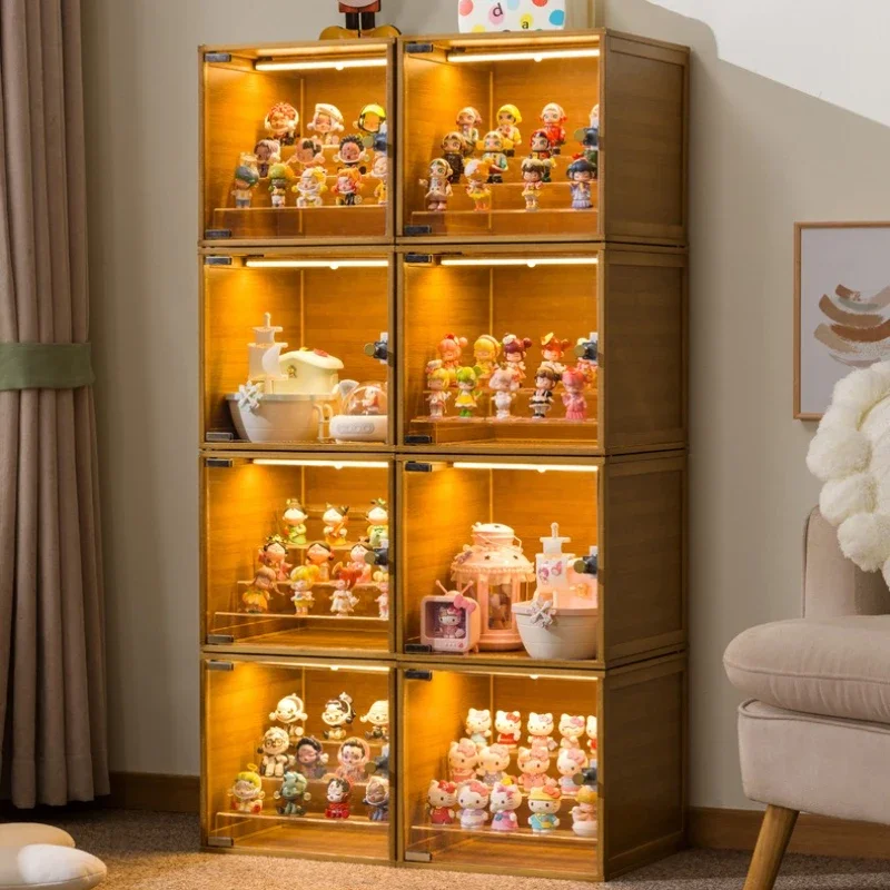 Figure Lego Display Cabinet Model Toy Gundam Shelf Imitation Acrylic Glass Transparent Display Box Premium Premium