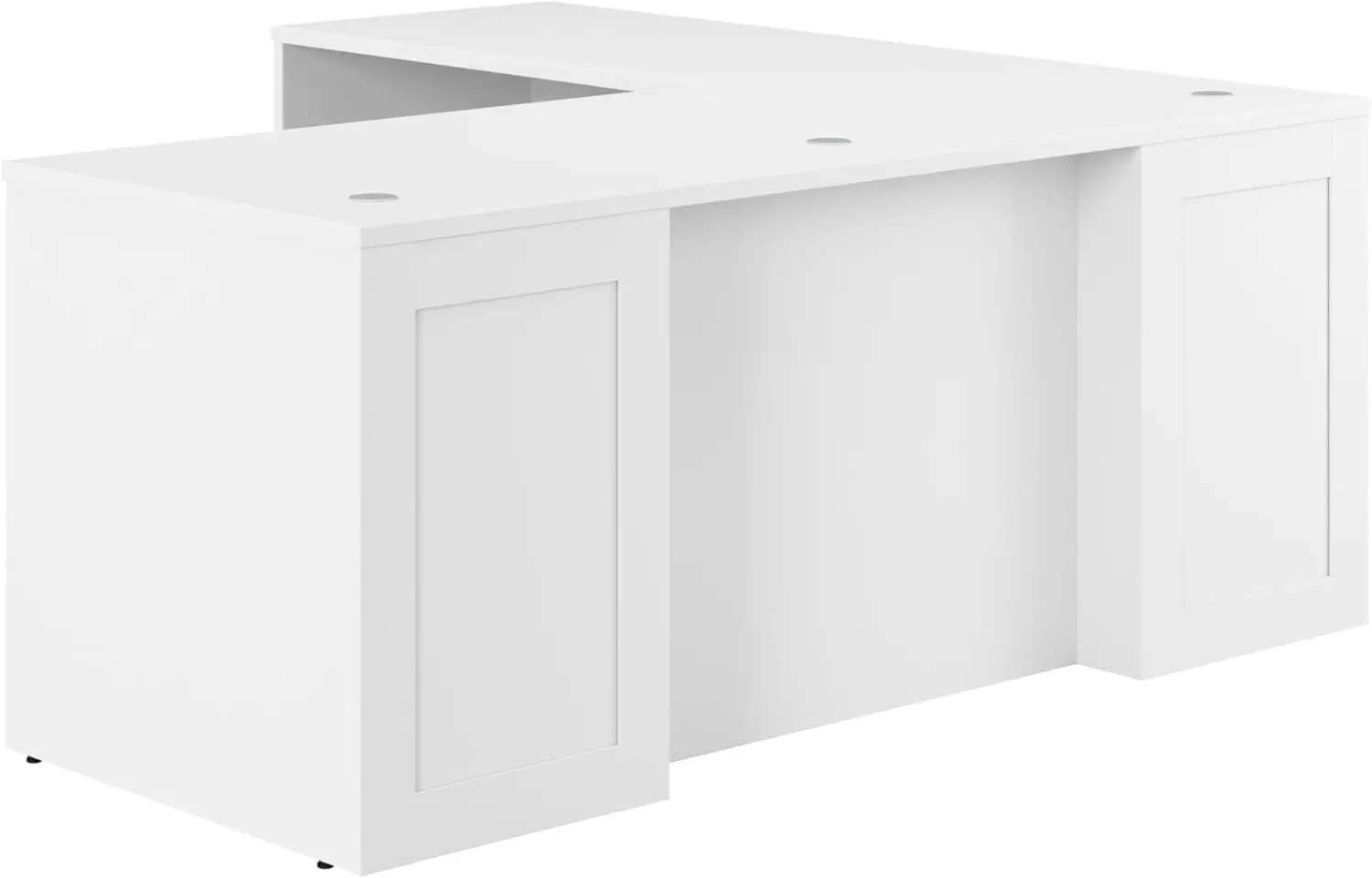 Bush Business Furniture-Mesa de ordenador grande para el hogar y la Oficina, escritorio ejecutivo en forma de L de 72W x 30D, color blanco