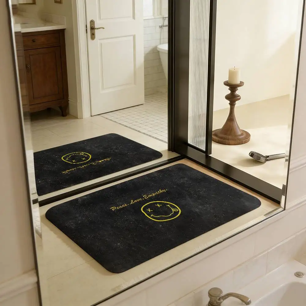 Band Hot N-Nirvana Entrance Door Mat Nordic Style Bedroom Living Room Doormat Home Balcony Anti-Slip Modern Home Decor
