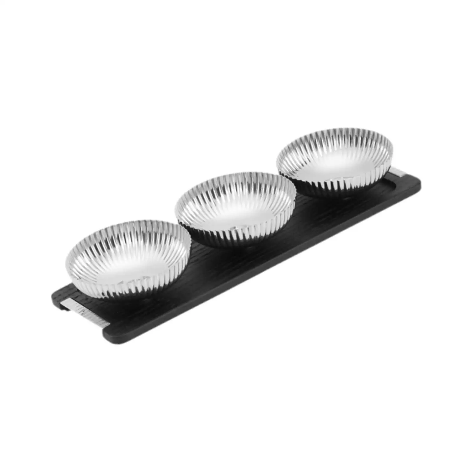 Accessory Tray Snack Bowl Set Stainless Steel and Wood Dessert Plate for Holiday Family Gatherings