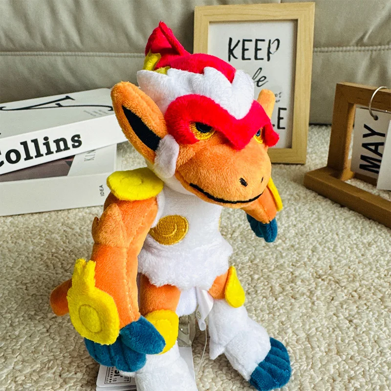 New 19cm Small Fit Infernape Orange Monkey Plush Toy Anime Plush Doll Room Decoration Gift for Children's Birthday and Christmas