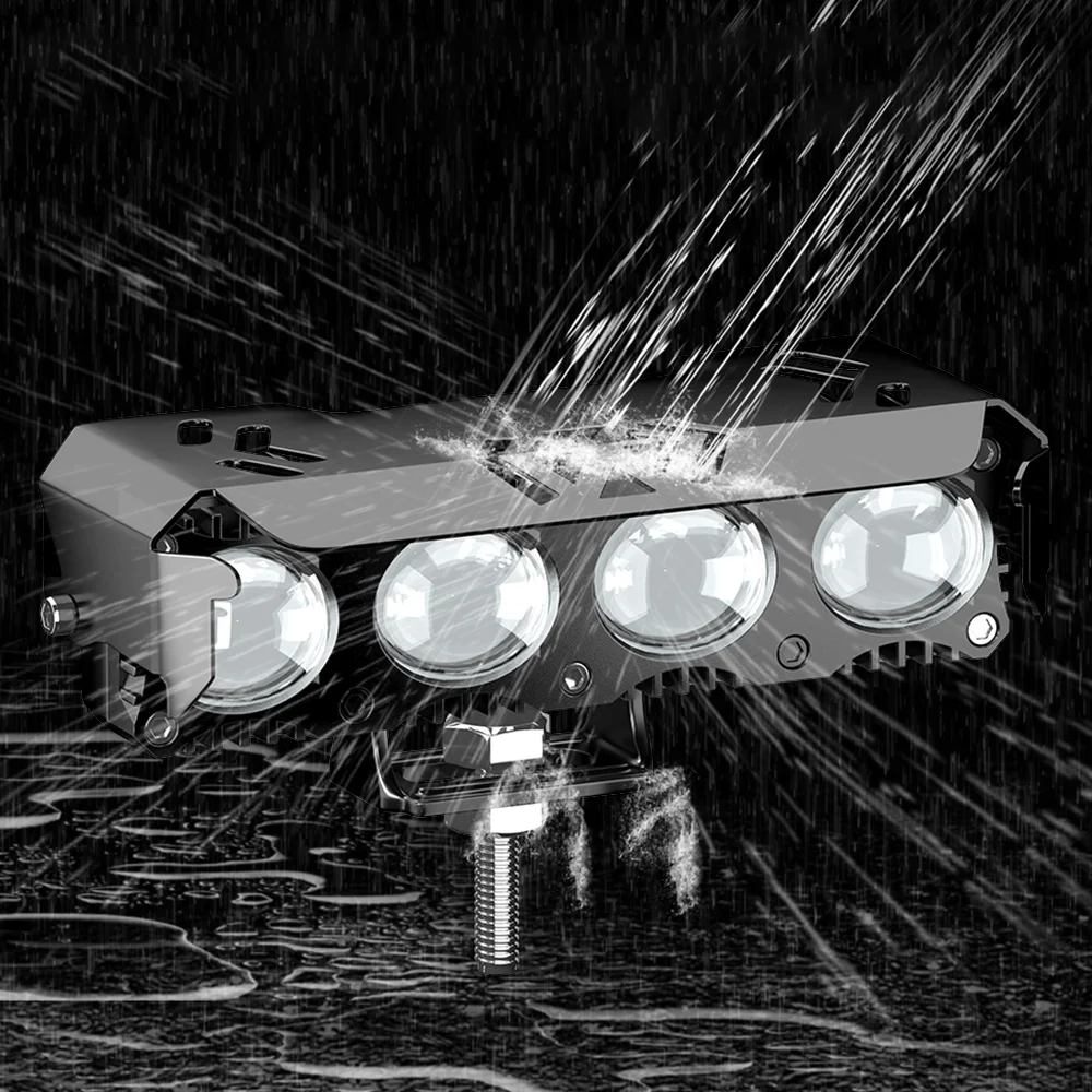 كشاف عمل 12 وات 5LED - مفتاح أصفر/أبيض، 12 فولت-85 فولت، للسيارة/موتو/جيب/SUV، مود للطرق الوعرة #2