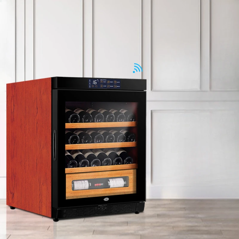 

W150A-MC Intelligent WiFi Red Wine Cabinet Wine Compressor Solid Wood Wine Cabinet Ice Bar