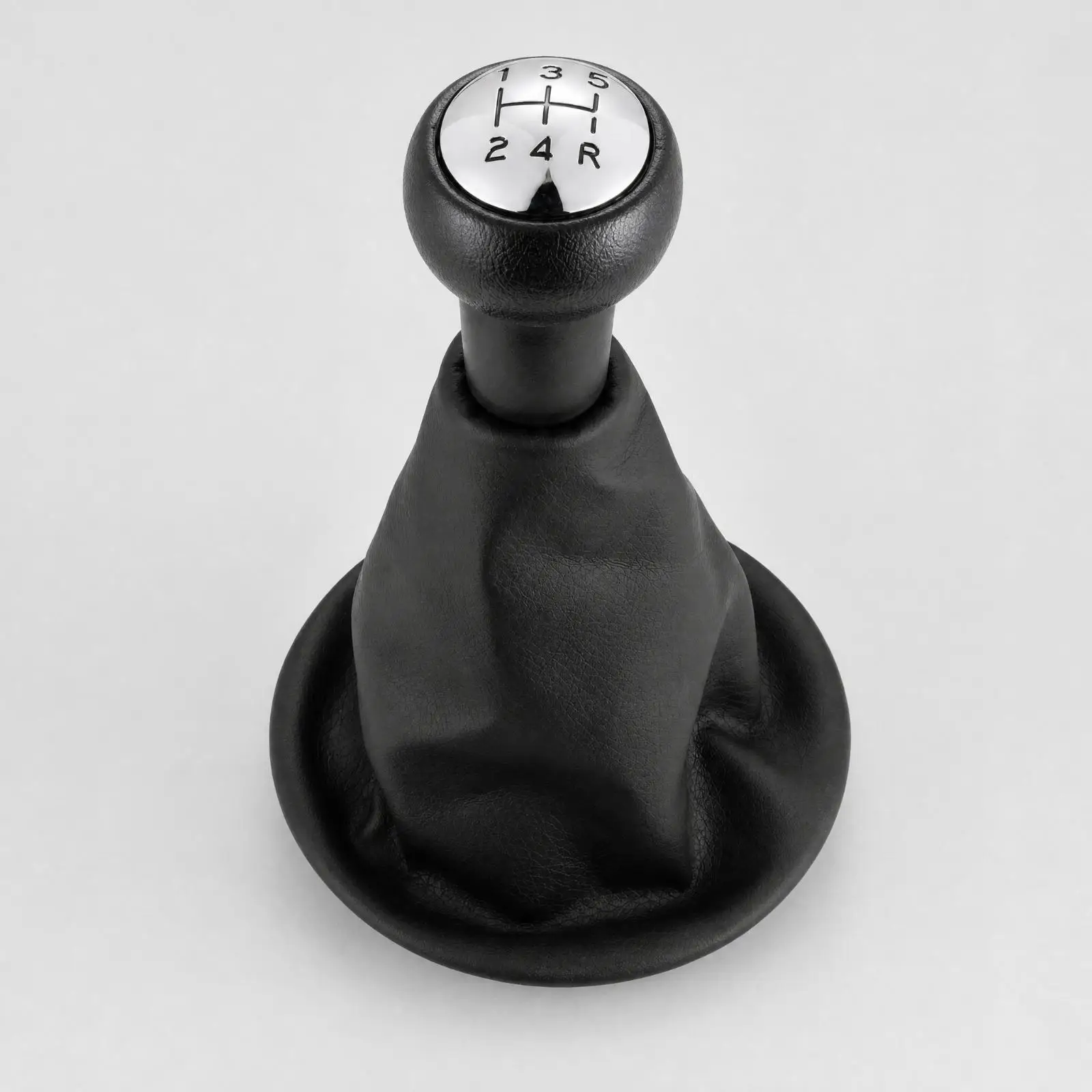 Car Shift Lever Knob Leather 5 Speed Gear Pattern Knob with Tapered Shaft Boot for Compatible Berlingo III Vehicle