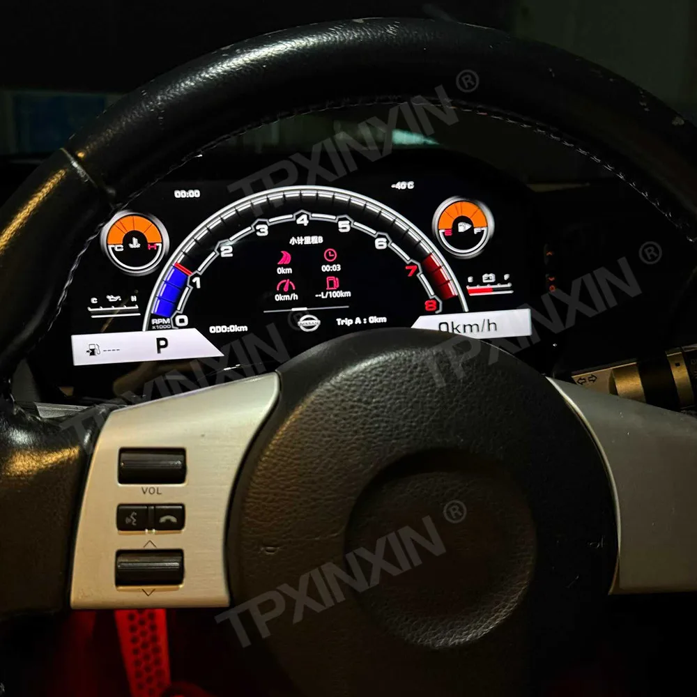 12.3 بوصة مجموعة رقمية لنيسان 350 370Z 2002-2008 LCD لوحة العدادات تحديث 2025 عداد السرعة عداد المسافات لوحة القيادة
