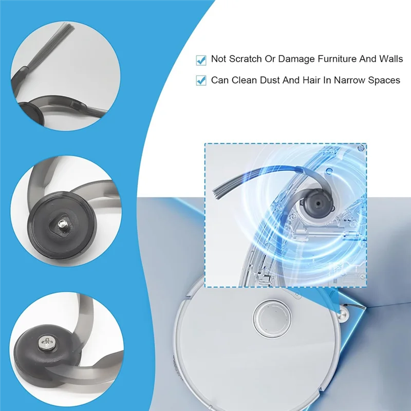 

AB42-Accessories For Roborock Qrevo Curv, P20 Pro Vacuum Cleaner Robot Replacement Part Main Side Brush Hepa Filter Mop Bags