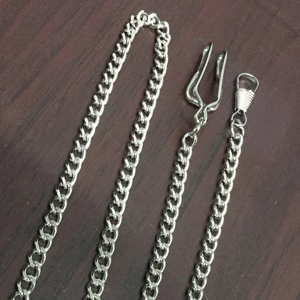 2Pcs Vintage Metal Pocket Watch Chains Durable Chain Clothing Chain for Wallet Jean Accessories Pocket Watch Chains for Men
