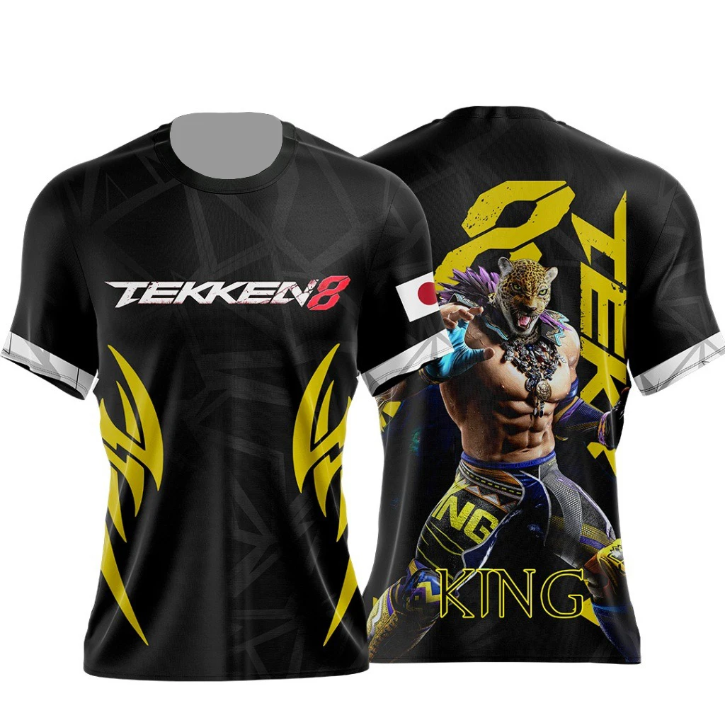 Sommerliches Casual 3D Tekken Jin Kazama Top Herren T-Shirt Damen T-Shirt Jungen Top Kinder Eltern-Kind Schnelltrocknend Kurzarm Kinder T-Shirt – Detail 9