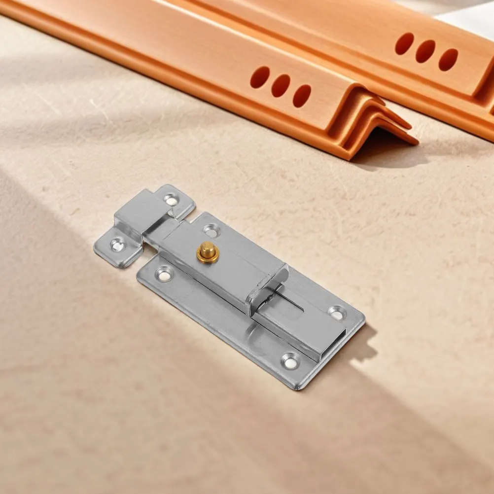 

Heavy Duty Stainless Steel Slide Bolt Gate Latch Dual Head Door Lock For Bathroom Hotel Fence Gates Silver Thickened Security