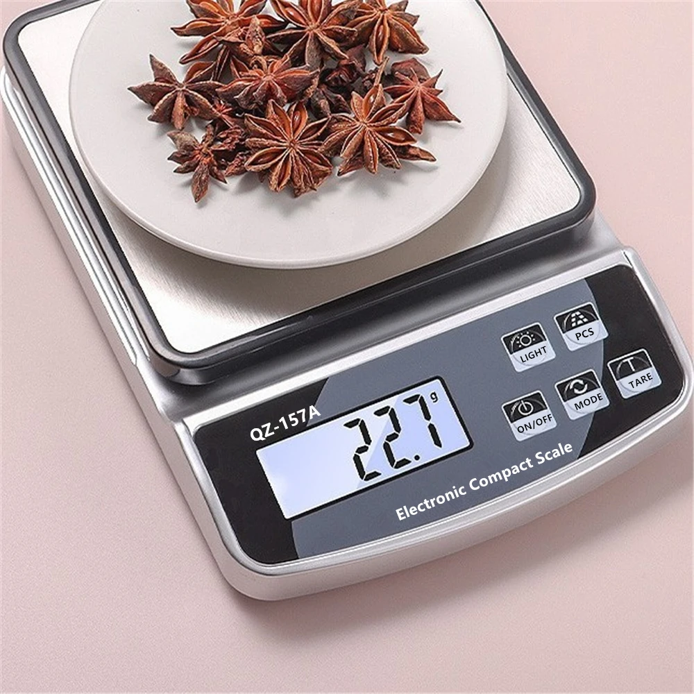 Waterproof Electronic Scale Smart Weight Scale USB Charge Measuring Scale for Kitchen 15KG/10KG/3KG Digital Coffee Balance Scale