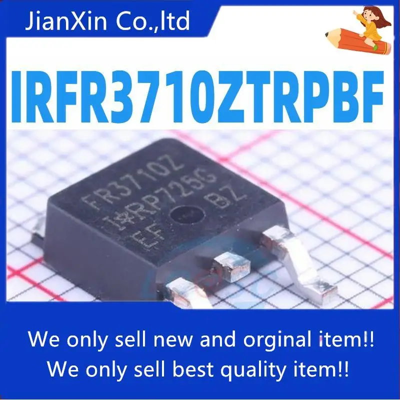 

20pcs 100% orginal new IRFR3710Z IRFR3710ZTRPBF TO-252-3 N-channel 100V/42A