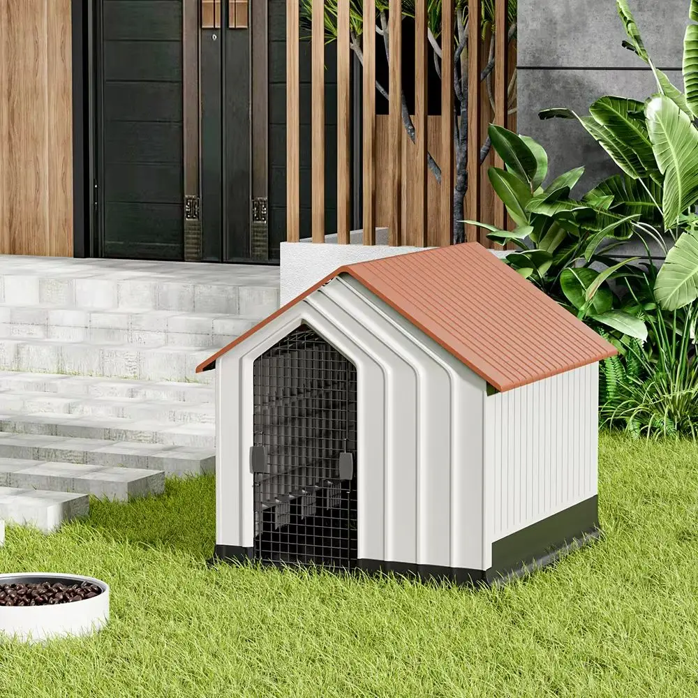 Orange Small Waterproof Plastic Dog House Pet Kennel