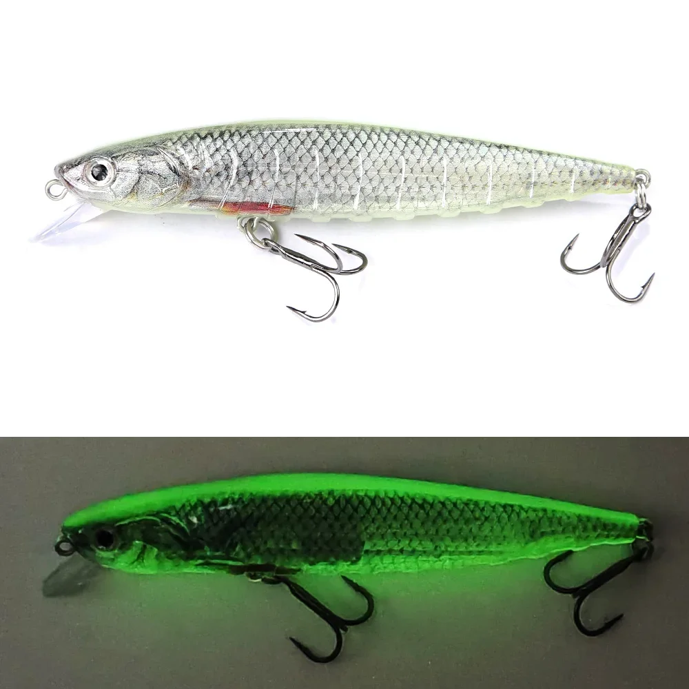 B&U 110 mm hängender Minnow-Wobbler, Angelköder, lange Wurf-Minnow-Köder, harter Köder, hochwertige professionelle Angelhaken