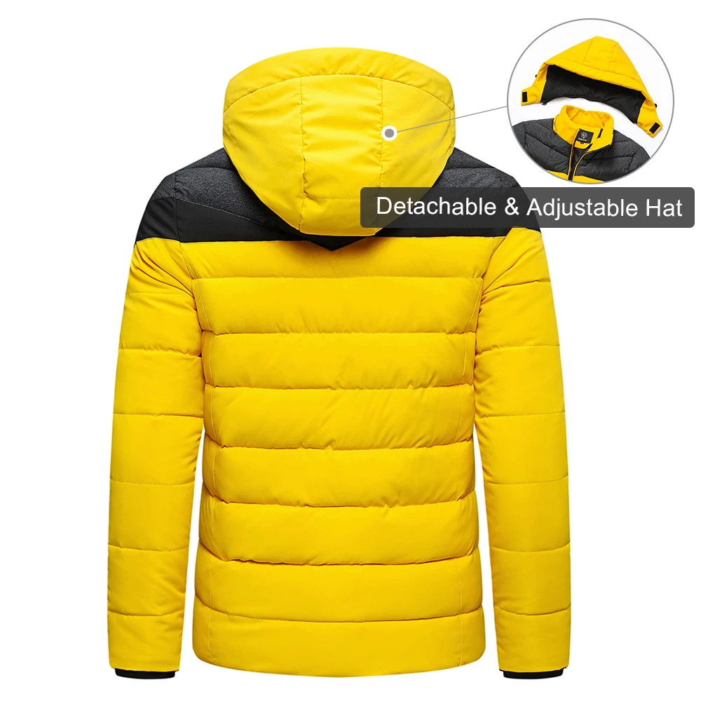 Heren 2023 Winter Nieuwe Casual Warme Dikke Waterdichte Jas Parkas Jas Heren Nieuwe Herfst Outwear Windproof Hoed Parkas Jas Heren