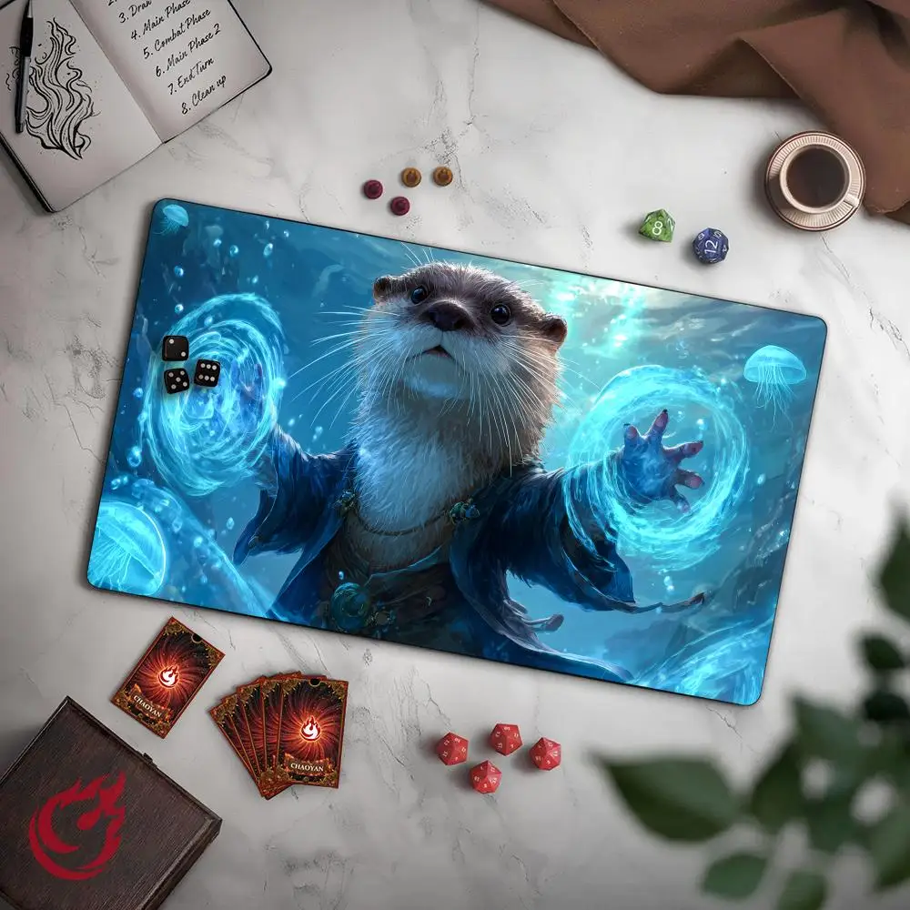 

Deep Sea Otter Warlock Magic Card Battle Mat MTG Playmat Anti-slip Base 35X60CM gathering gaming mats Board Game Mat for TCG