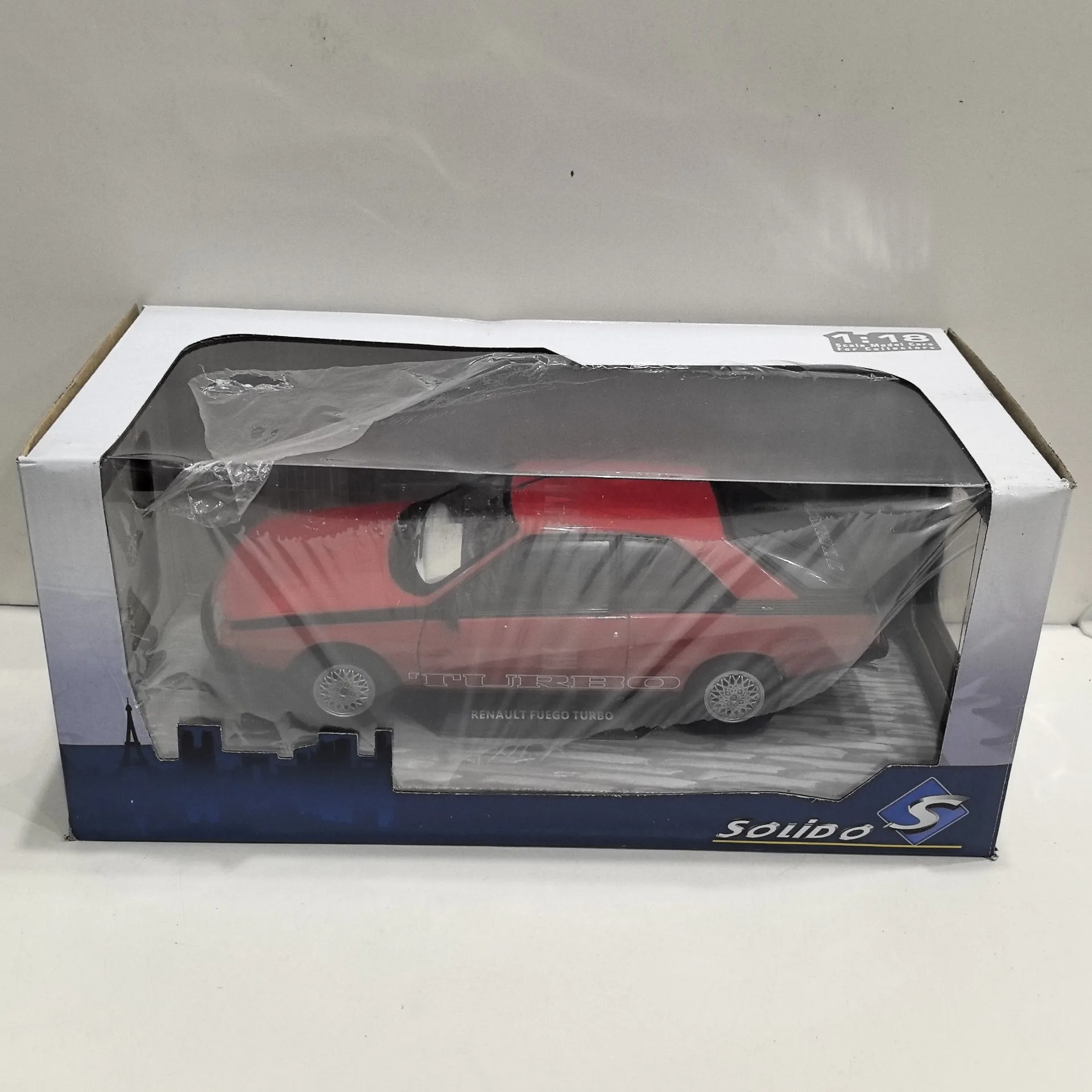 Modelo de coche de aleación SOLIDO 1/18 escala RENAULT FUEGO TURBO1980 Renault N2Q8 fundido a presión