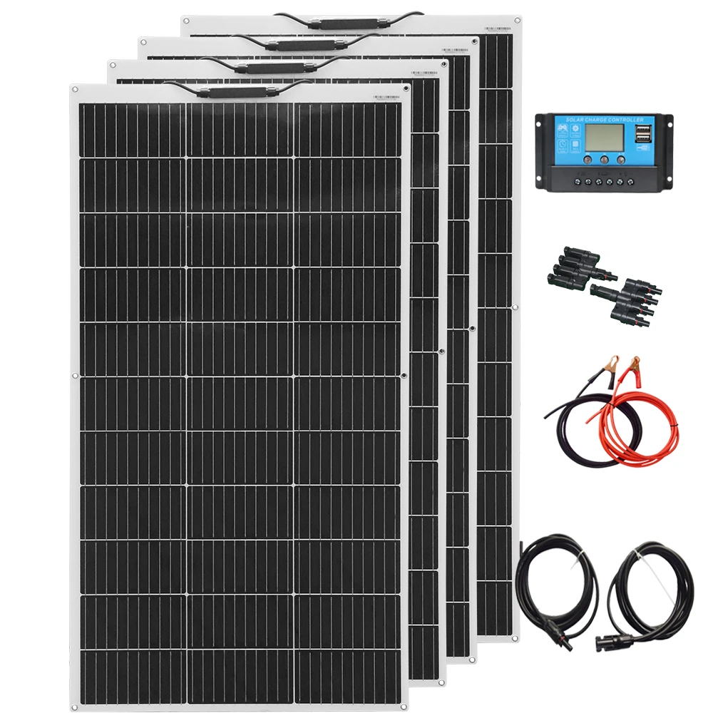 BOGUANG Solar panel kit 120w 240w 360w 480w Photovoltaic flexible solar panel charging Battery 12V home car Boat yacht camping