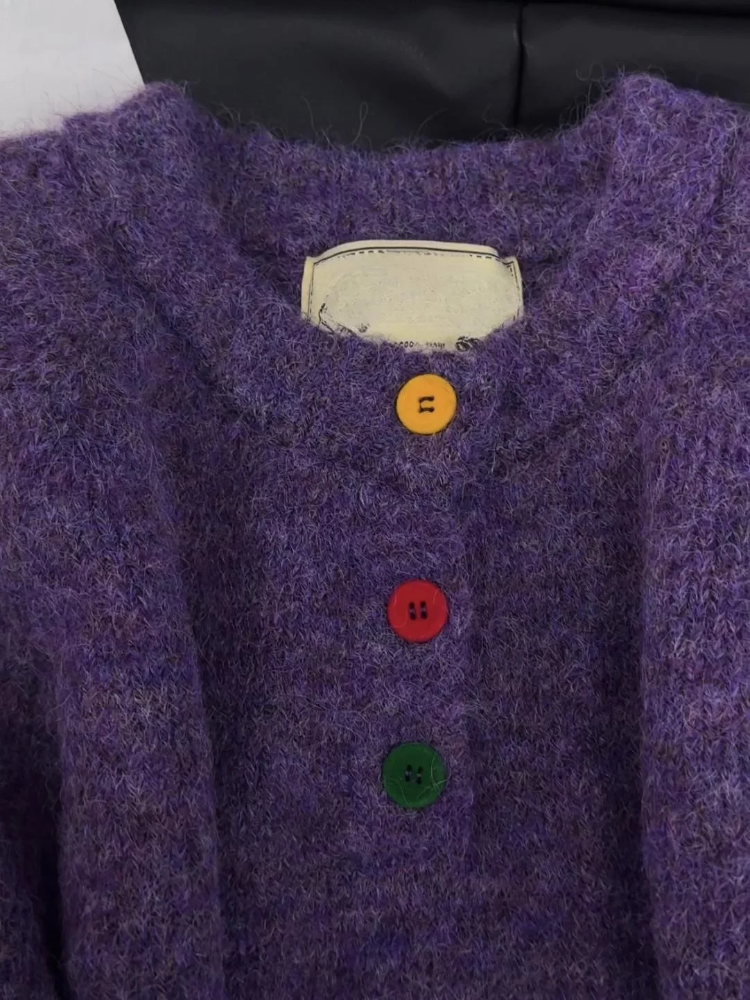 한국 슬레 소프트 퍼플 니트 스웨터 라운드 넥 여성용 가을 겨울 패션 젠틀 베이스 레이어 레이지 하이엔드 니트웨어