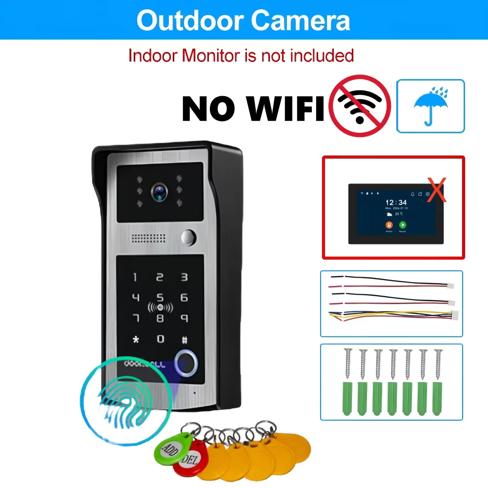 Système d'interphone vidéo intelligent Tuya Wi-Fi 7/10 pouces pour appartement, caméra de sonnette s