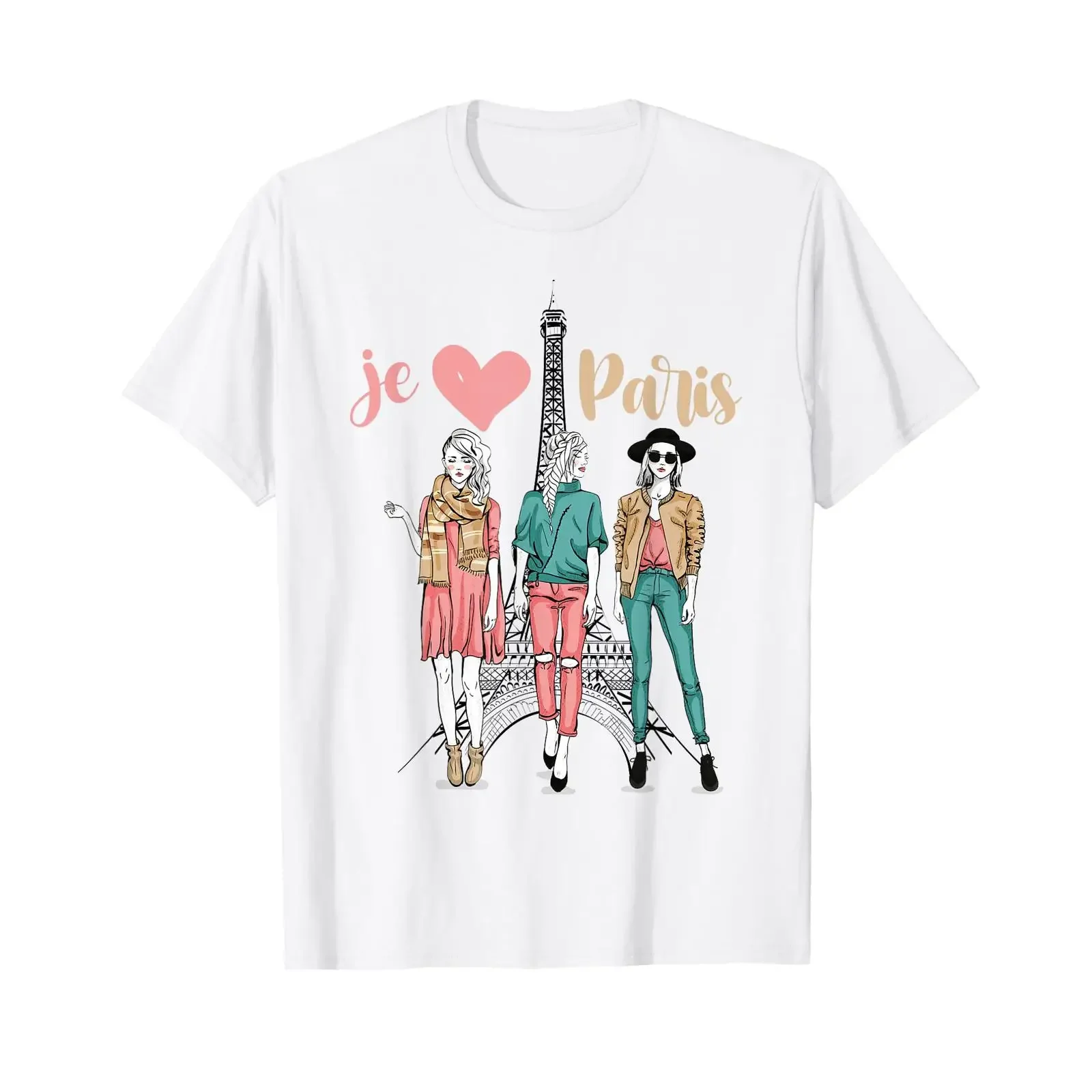 Ich liebe Paris Eiffelturm Frankreich französisches T Shirt vintage Washed Versatile streetwear graphic Unisex Comfortable