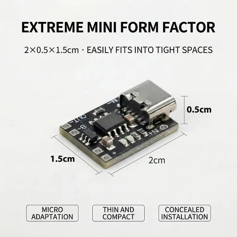 ^1-10Pcs TP4056 3.7V Lithium Battery Charging Discharging Board With Protection Type-C USB Type C Li-ion Battery Charging Board