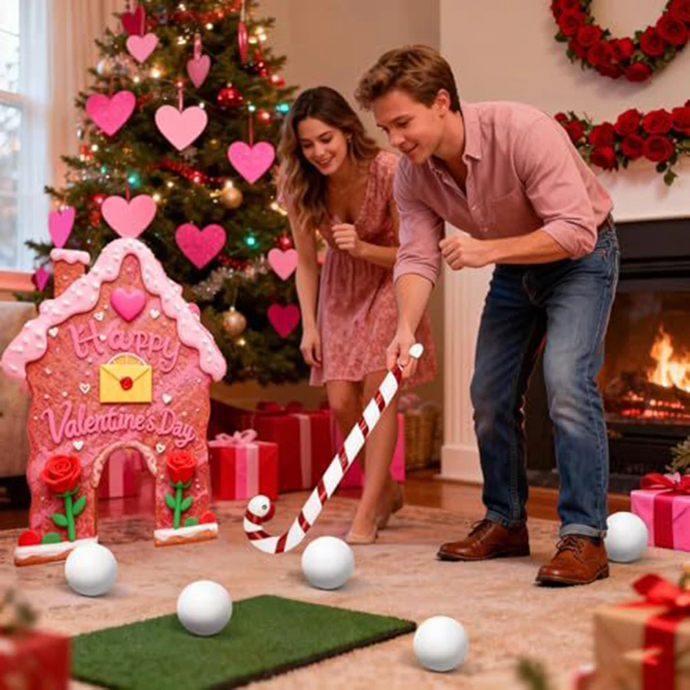 Kids Candy-Cane Golfs Club Ball Set Fun For All Ages, Family Bonding Family Gathering Entertainment