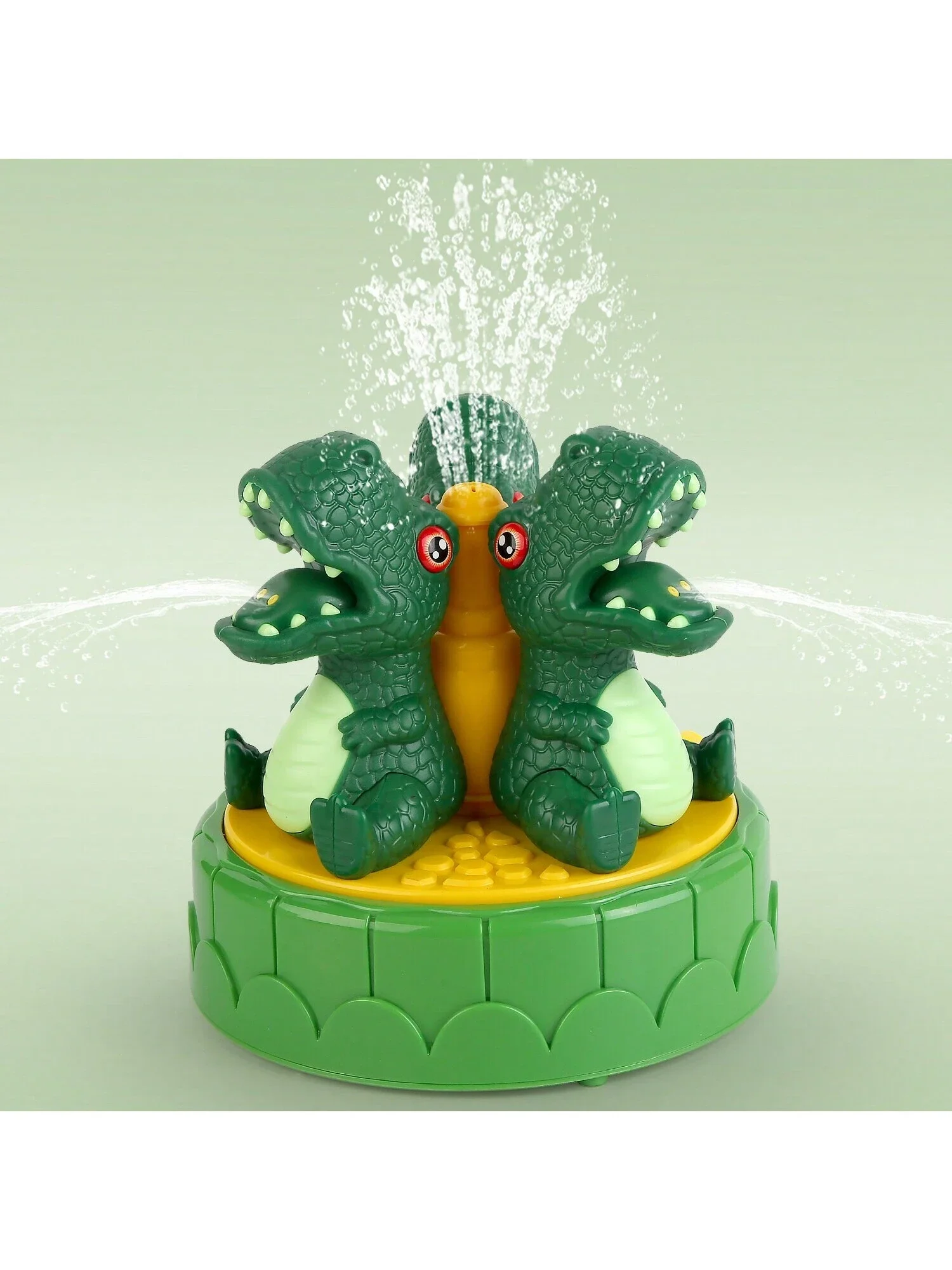 

Игрушка-распылитель воды на тему зеленого динозавра, вращающаяся с давлением воды, изготовлена из ABS PLA, соединяет с водопроводом для летней воды