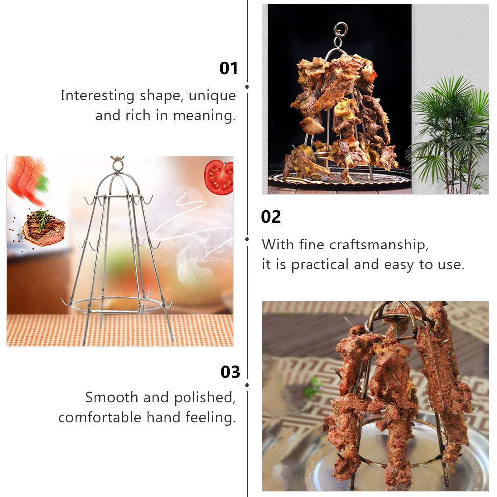 

Portable Barbecue Rack Bbq Time Tool Grate Rib Exquisite Workmanship Reasonable Structure Accessory