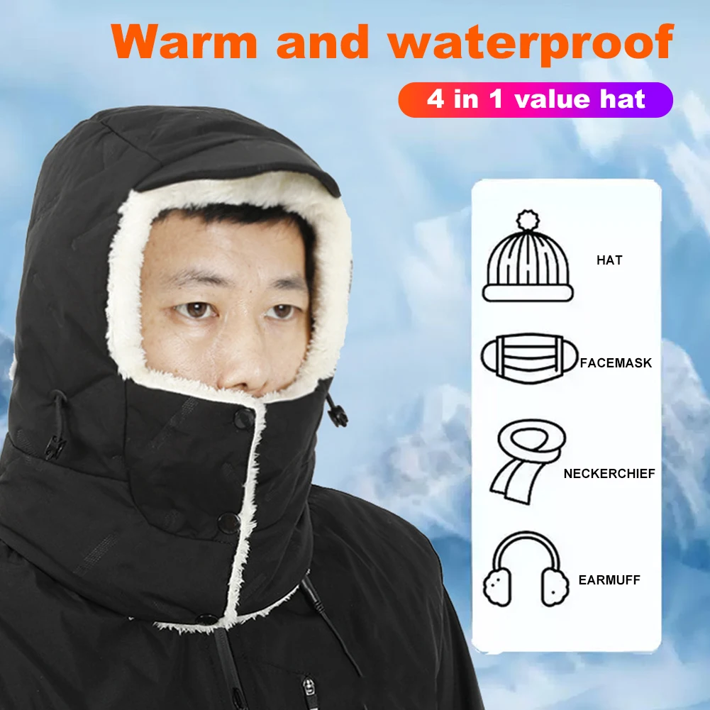 Winter Hats for Women Men Windproof Earflap Hat Adjustable Trapper Hat Faux Fur Trooper Trapper Hat for Running Hiking