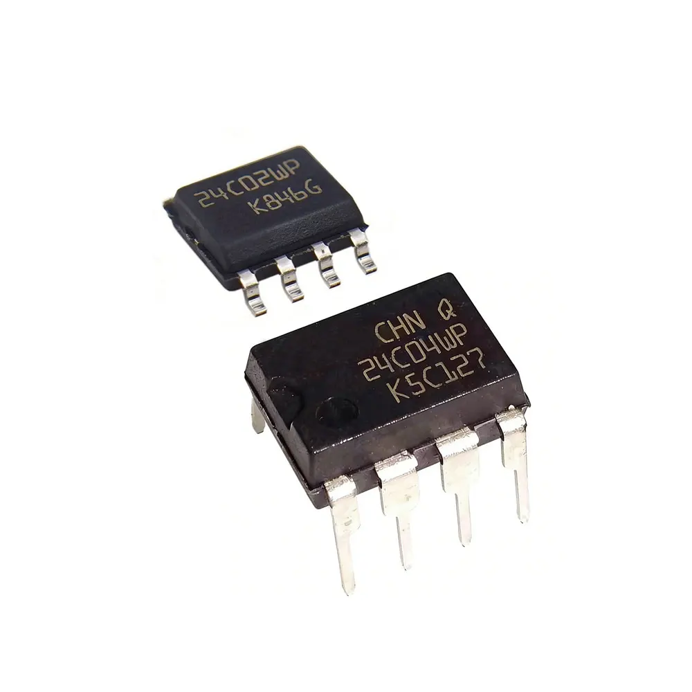 5PCS New 24C01WP 24C02WP 24C04WP 24C08WP 24C16WP 24C32WP 24C64WP  SOP-8 DIP-8 M24C02 M24C04 M24C08 M24C16 M24C32 M24C64 -WMN6TP