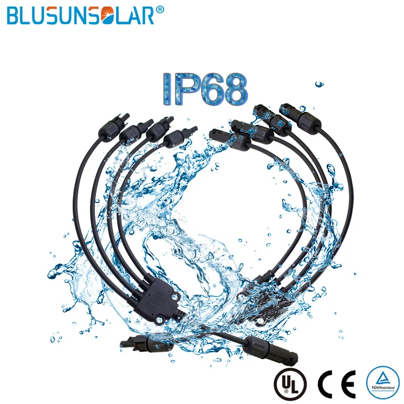 1 Pairs 1500V I[P68 Solar 1 In 4 Y Branch Solar Cable Connector  PV Y Type Connector Solar Used for Solar Power System