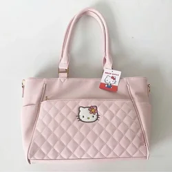 Hellokitty Tote Bag New Sanrio Anime Large Capacity Pink Sweet Single Shoulder Crossbody Bag Girl Heart Cute Cartoon Girls Gifts