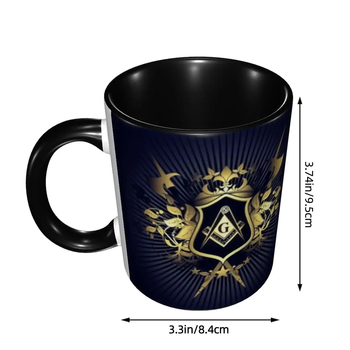 Freemason Square And Compass Coffee Mug DIY Personalized Masonic Symbol Ceramic Mug Creative Present