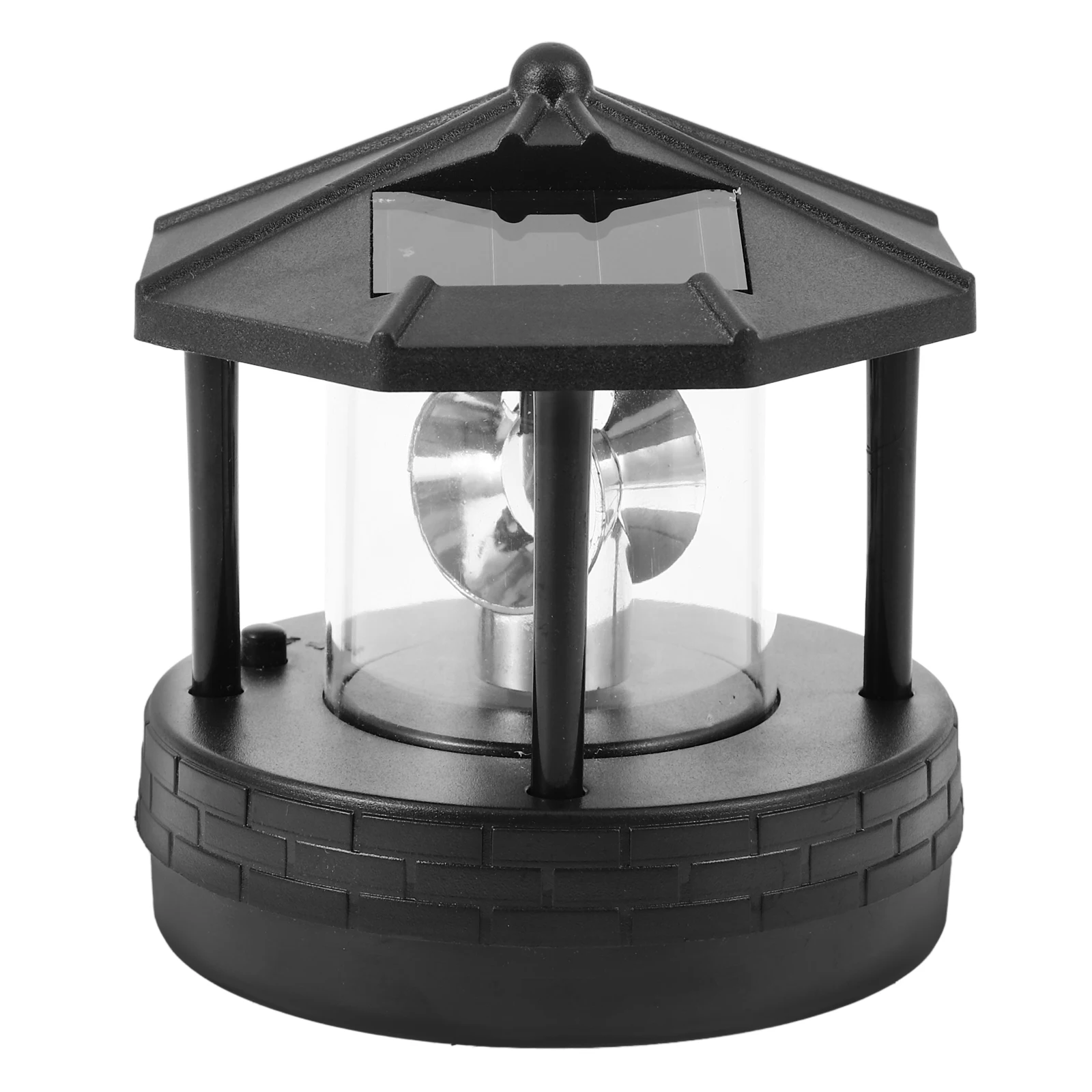 Rotating Lighthouse Solar Powered Lamp Garden Decor Outdoor Lights Fence Iron LED Waterproof Automatic Sensor Landscape Lighting