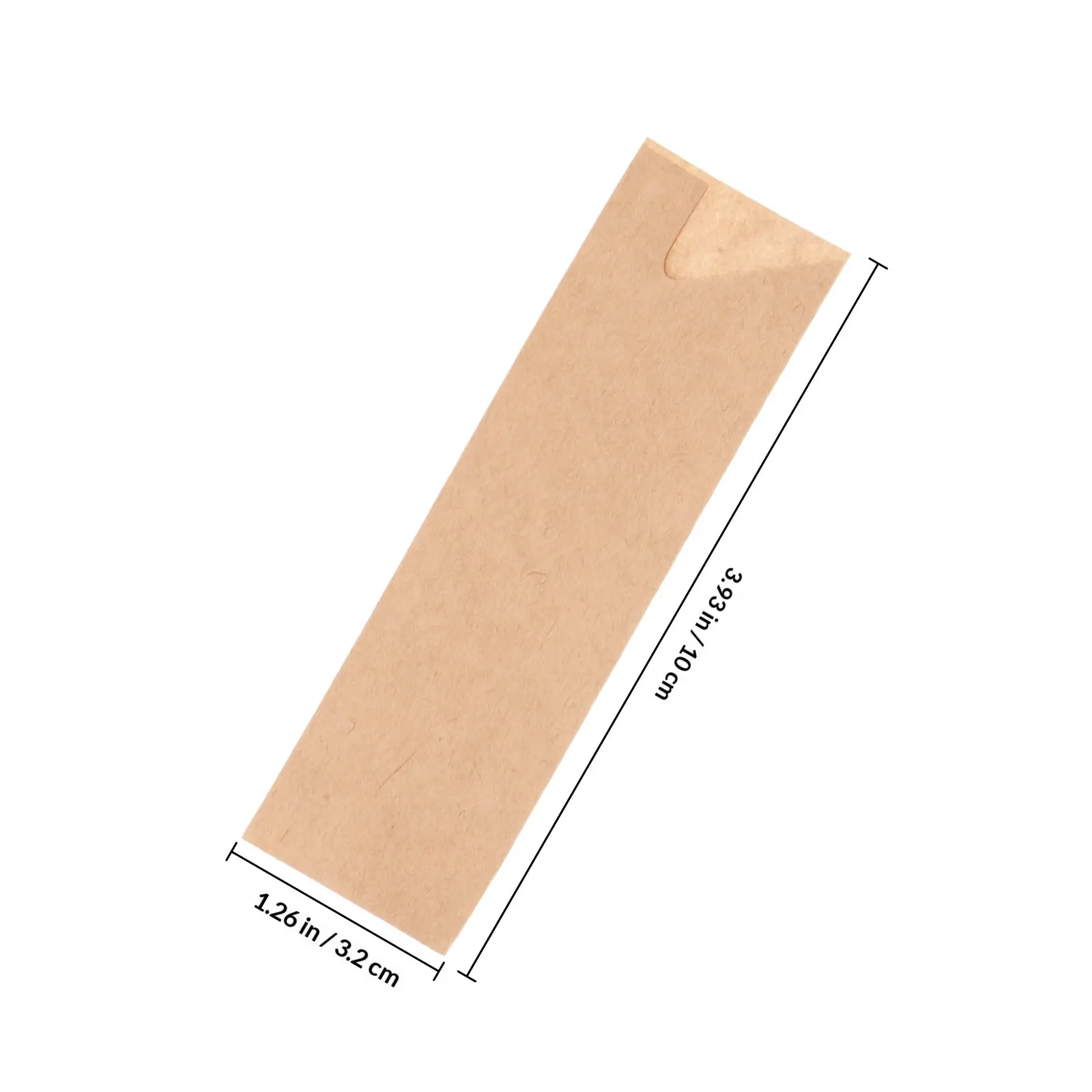 200Pcs 15Cm Yellow Kraft Paper Chopstick Sleeves Waterproof Oil-Resistant Disposable Silverware Sleeves for Dining Bakery