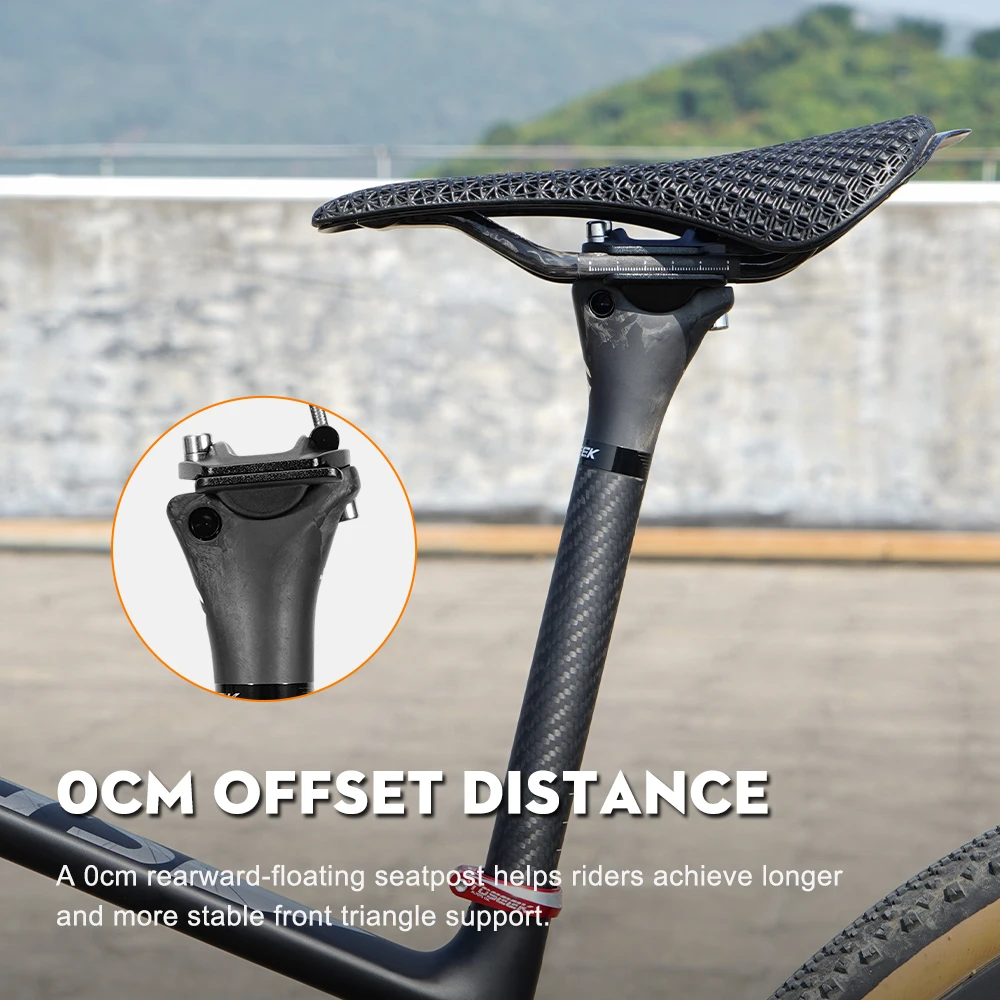 TOSEEK 0mm Offset Carbon-Sattelstütze 27,2/31,6MM MTB Mountainbike Rennrad Sattelstütze Leichtgewichtige Fahrrad-Sattelstütze Fahrradteile – Detail 7