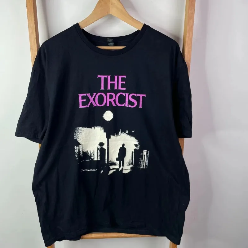 The Exorcist Horror Movie T-shirt Retro Horror Movie Style Summer New Unisex Casual Fashion Y2K Cotton T-shirt