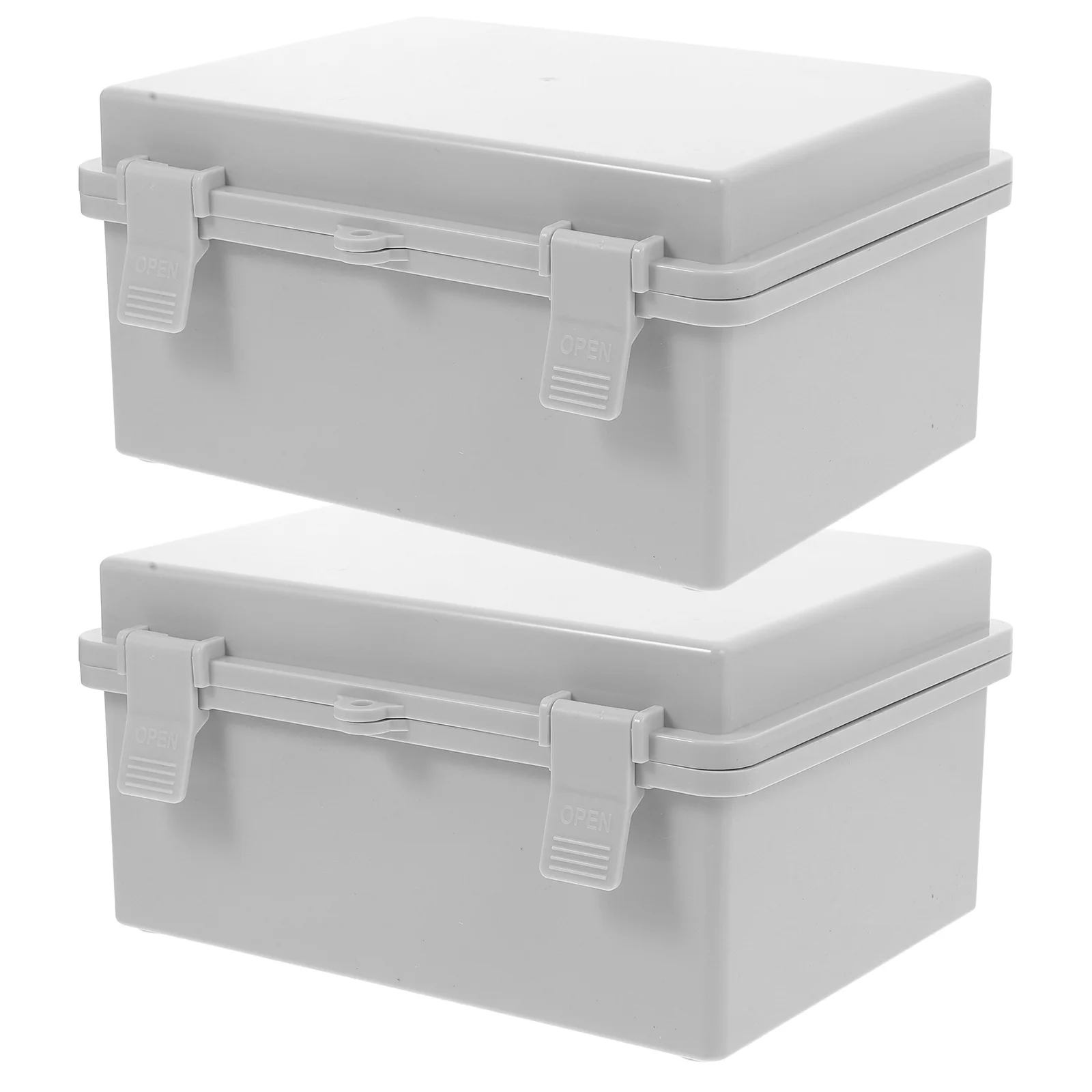 

2pcs Waterproof Junction Box Outdoor Abs Electrical Secure Cable Connection Enclosure For Home Office Factory