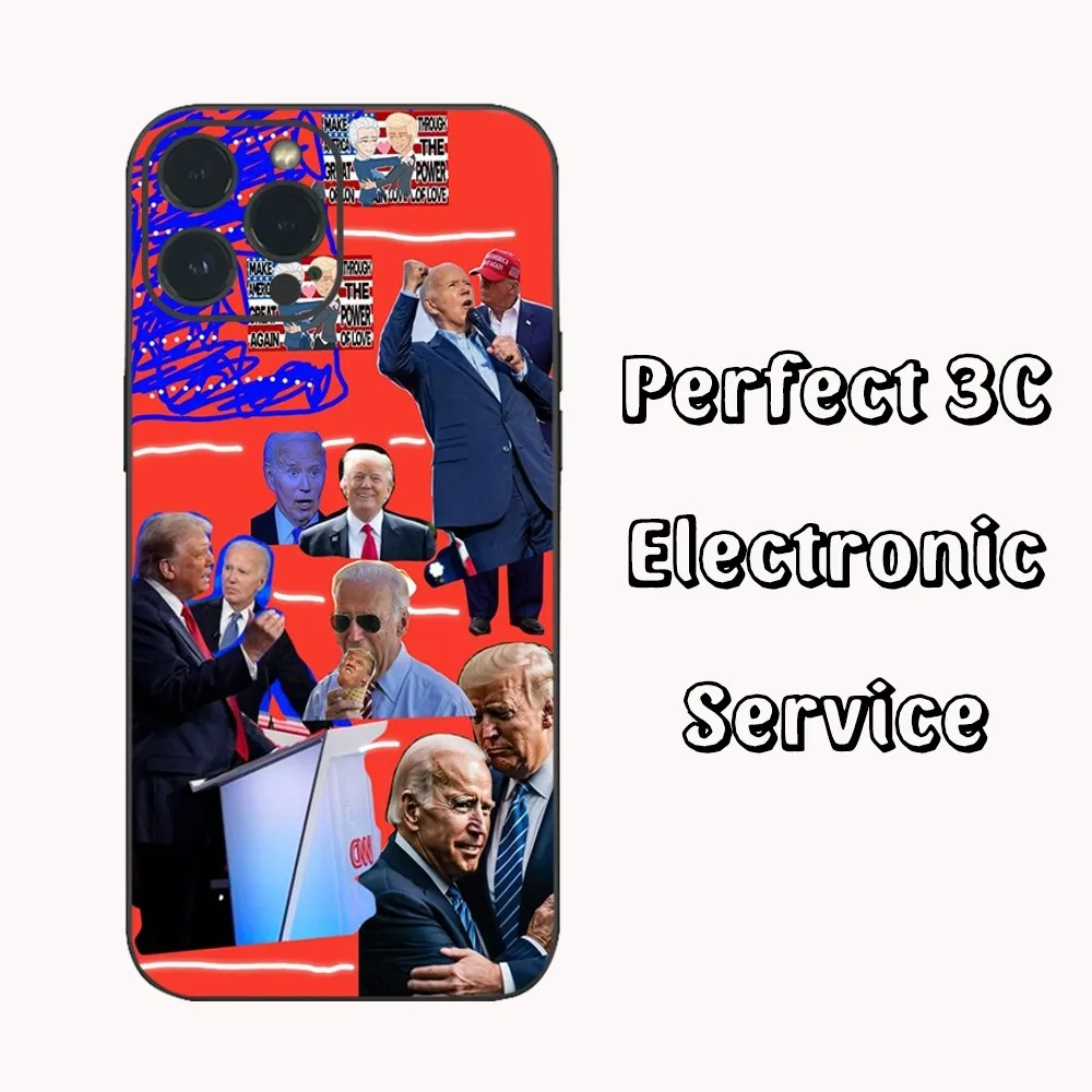 America President Donald Trump Phone Case  For iPhone15 14 13 12 Mini 11 Pro XS Max X XR SE5 6 7 8 Plus Soft Silicone Cover