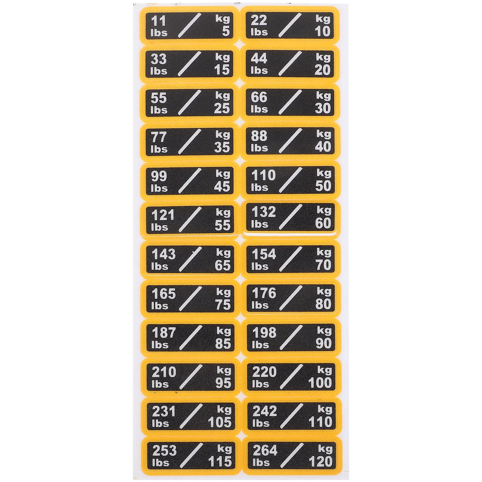 

Weightened Stickers Fitness Self Adhesive Sorting Number Equipment Lifting Weight Labels Reusable Gym Tags Weighted