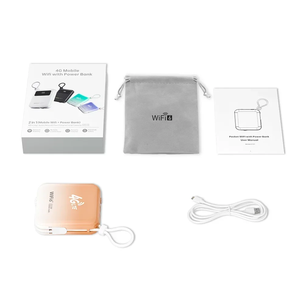 10000Mah 300Mbps Wifi Cat4 4G Pocket Mifis Wifi Wireless Router Modem Hotspot Support Charing Output