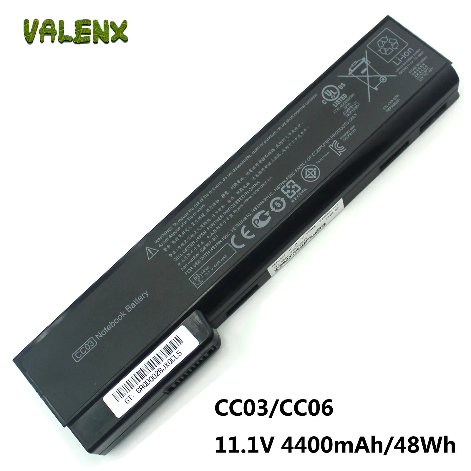 Laptop battery CC03 CC06 for Hp ProBook 6360b 6460b 6475b 6560b 6565b 6570b 8460p 8460w 8560p HSTNN-CB2F/DB2H/F08C/F11C/I90C