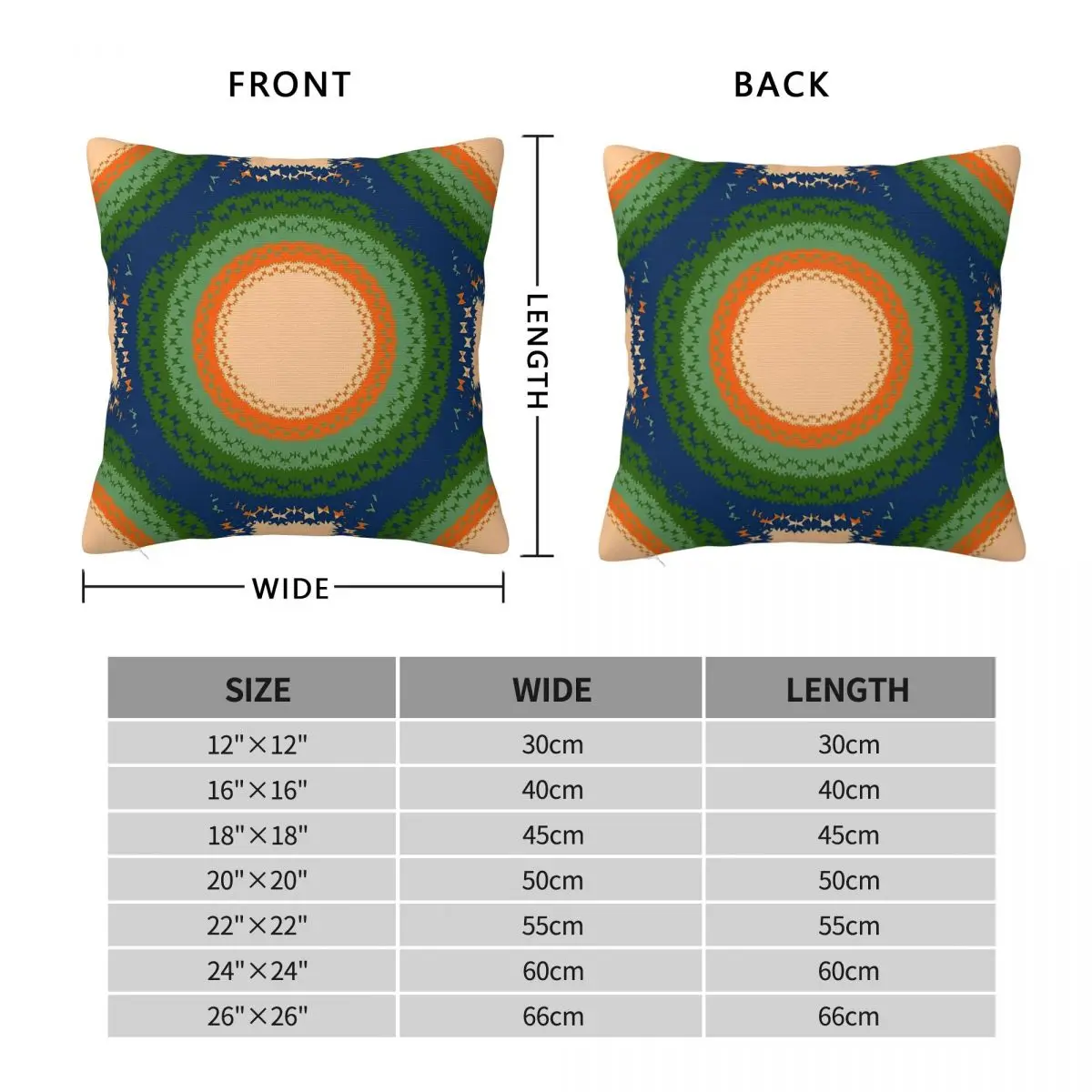Seamless Multicolored Circles Square Pillowcase Polyester Linen Velvet Printed Decorative Pillow Case Sofa Cushion Cover 45x45