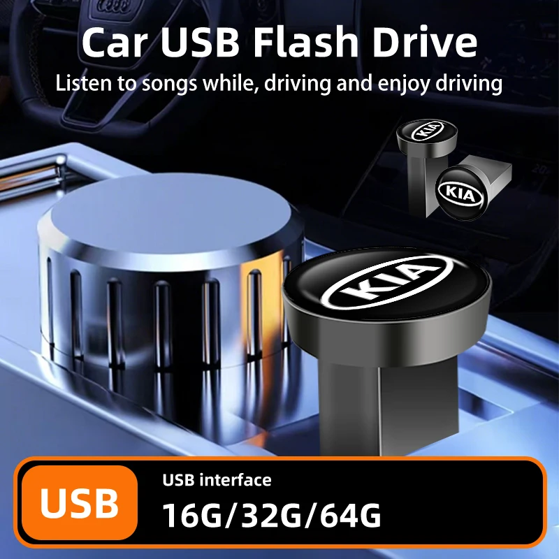 Unidades flash USB de 16/32/64GB para coche, Mini memoria USB para KIA Ceed Sportage Rio K5 Optima Cerato Proceed Venga Sedona