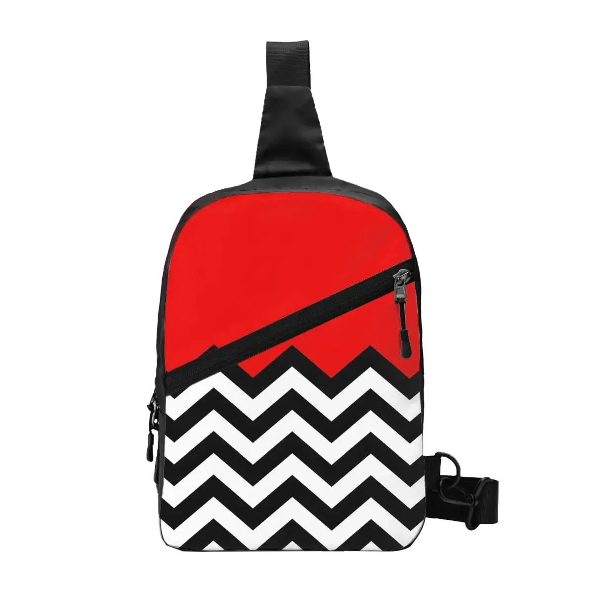 

Twin Peaks - Black Lodge Pattern Chest Bag Men Sling Crossbody Backpack Chest Bag Travel Hiking Daypack Shoulder Bag