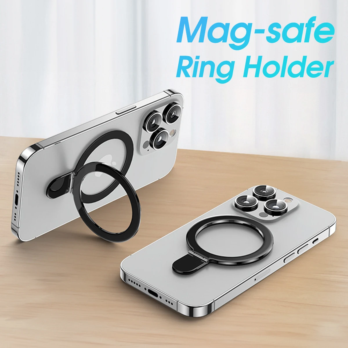 Ultra-thin Magnetic Phone Ring Holder Stand For Magsafe CellPhone Finger Grip Phone Kickstand for Iphone 11 12 13 14 Pro Max