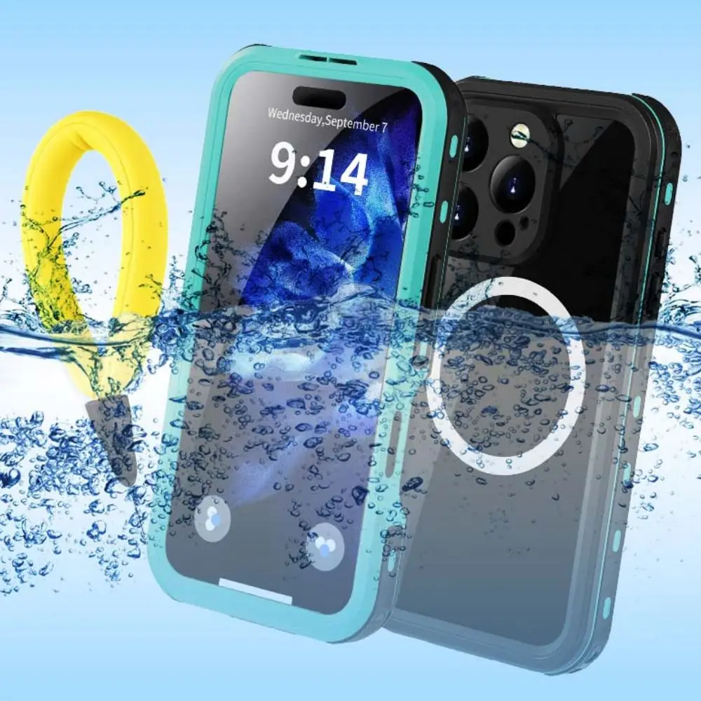 

Водонепроницаемый чехол для iPhone 16 15 Pro Max 14 13 Pro Plus, защитный чехол на весь корпус для плавания, подводного плавания, дайвинга, Магнитный чехол Magsafe
