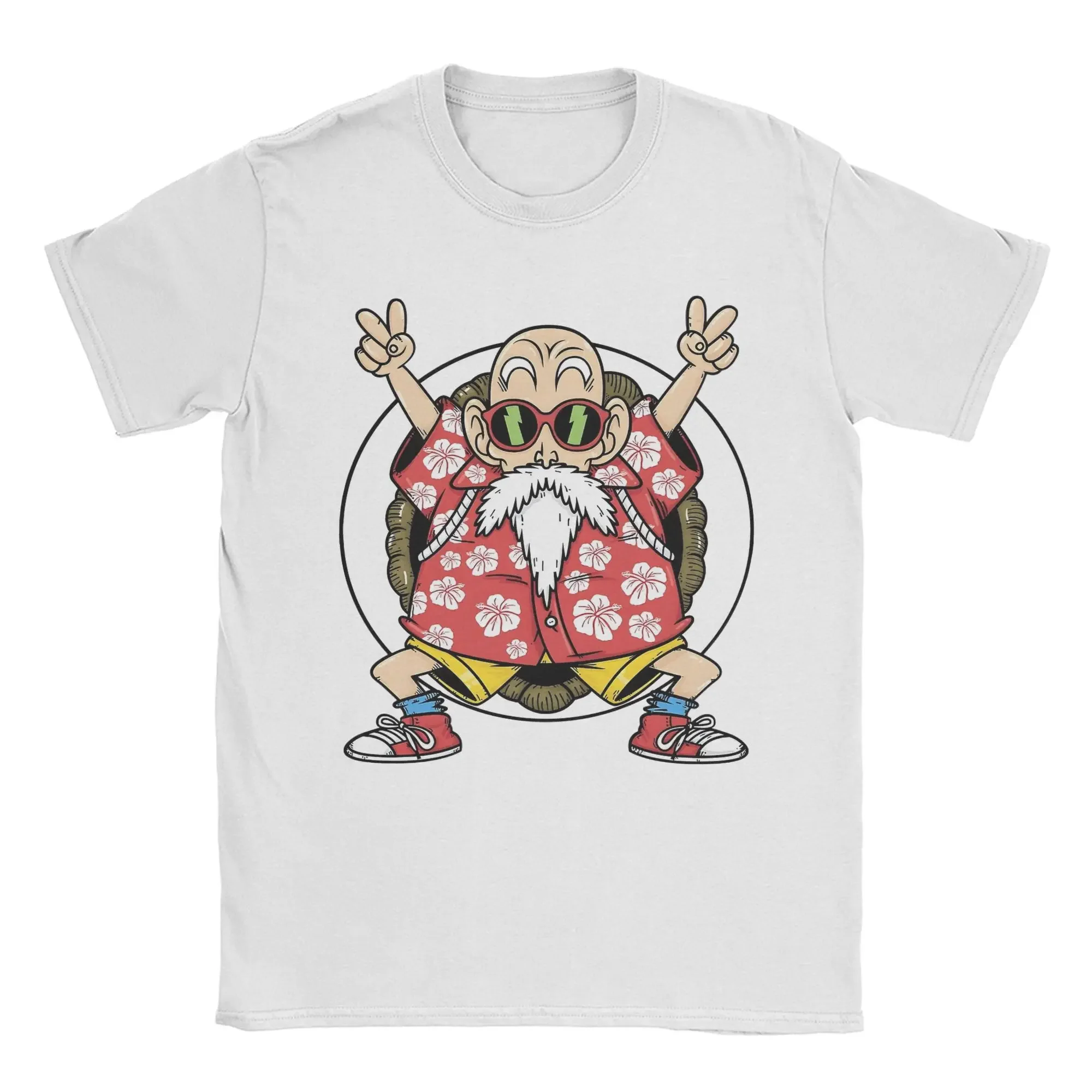 Dragon Ball Master Roshi Turtle Immortal T Shirts for Men Kids Fashion Pure Cotton Crew Neck Short Sleeve T Shirt Summer Tops